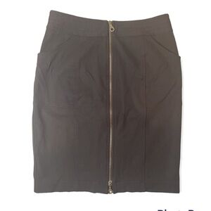 Searle Zipper Front Pencil Wool Skirt​​‎